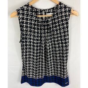 Calvin Klein Patterned Sleeveless Blouse Size Small